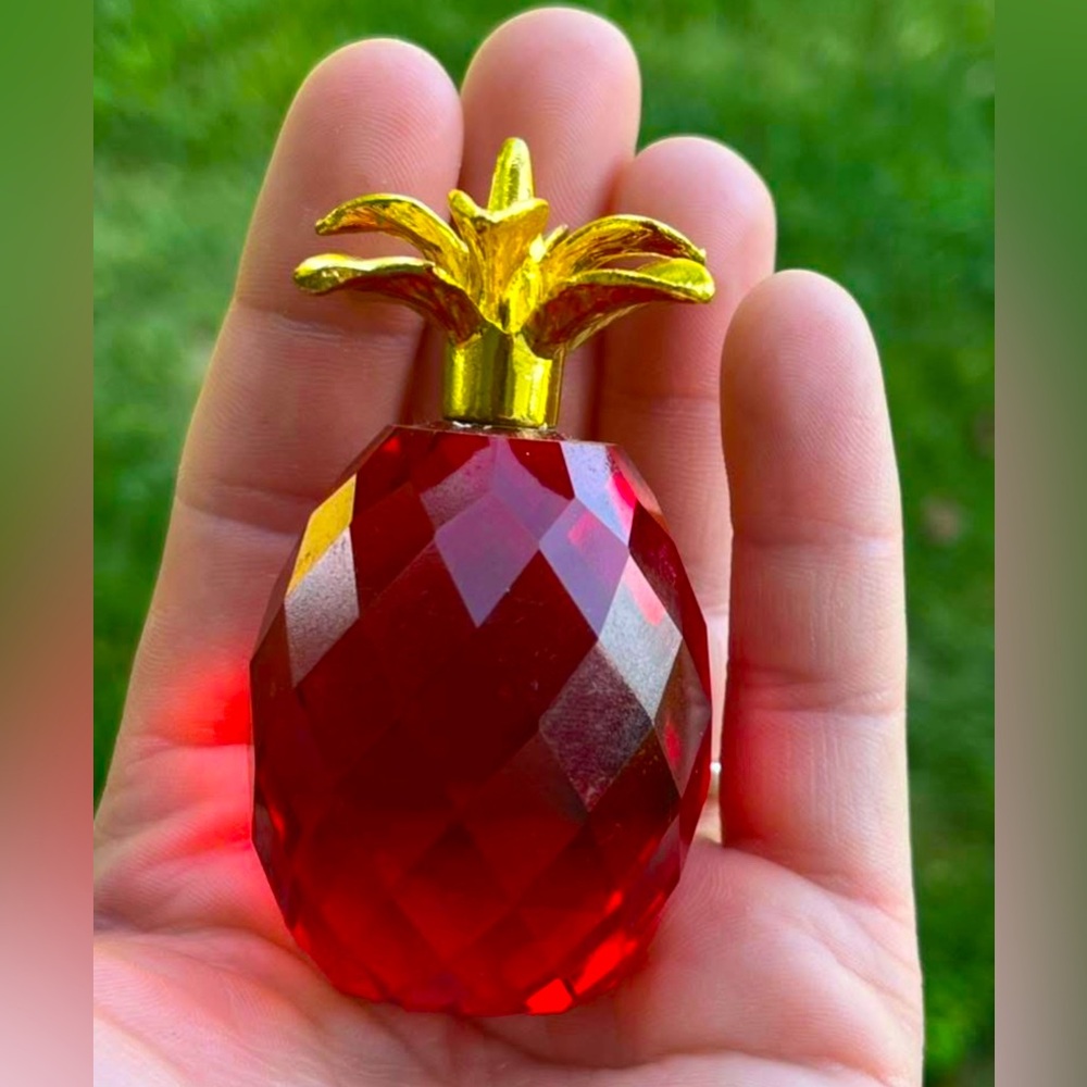 Ruby Red Glass Pineapple